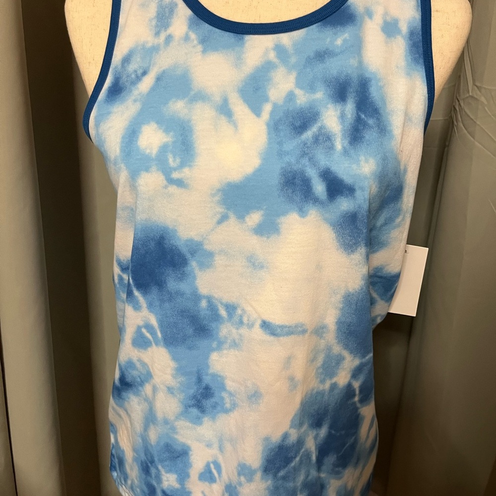 Sonoma Blue and White Cloud Tank Top Boys 14/16
